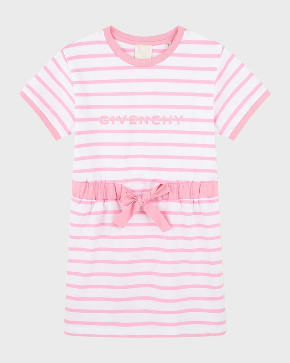 Girl's Striped Cotton Jersey Dress, Size 4-14